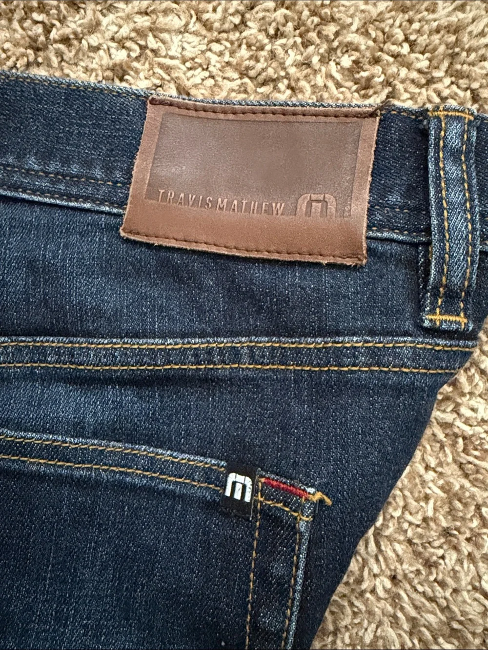 Travis Mathew Indigo Relaxed Wide-Leg Jeans